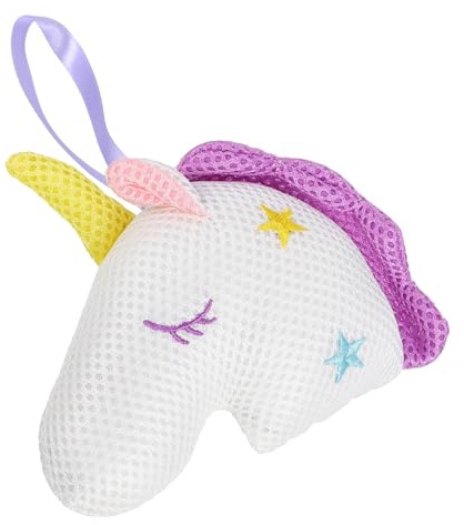Cartoon Einhorn Waschschwamm 1 Stück aus PP Baumwolle Mesh
