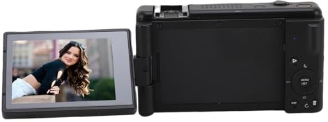 VELATEMOR 5K 80MP HD-Digitalkamera, WiFi 5-Achsen-Gyro Anti-Shake AF Vlogging-Kamera, 2,8-Zoll-Bildschirm-Digitalkamera mit 270°-Flip-Screen für Portrait Food Landscape (Black)
