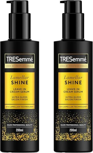 TRESemmé Lamellar Shine Leave-In-Creme-Serum, 2x 200 ml | Für Alle Haartypen, Seidiges, Glänzendes & Entwirrtes Haar, Verstärkte Haarfaser, Mit Lamellar-Technologie