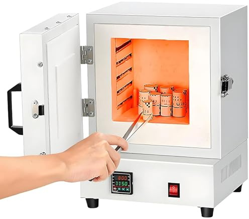 WANGXNCase Horno eléctrico de 2000 W para alfarería doméstica, horno de fundición, estufa de cerámica, horno eléctrico de 1150 °C para fundir metales, horno de laboratorio digital para desparafinar
