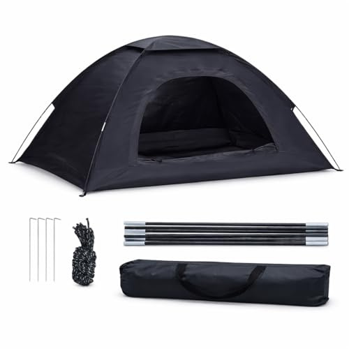 ARATERVIO Pop-Up Wurfzelt für 3–4 Personen, wasserdichtes Camping Zelt, leichtes Schnellaufbau Einwand-Zelt, tragbares Outdoor Zelt für Strand, Festival, Wandern & Camping (Schwarz)