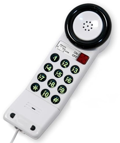 Med-Pat XL88Q - Easy to Use One-Piece Telephone with Ring/in-Use Light Indicator, Extra Loud-Extra Clear Volume Boost, for Busy Settings, Elderly & Teenagers, Corded Landline Telephone, Pack of 1