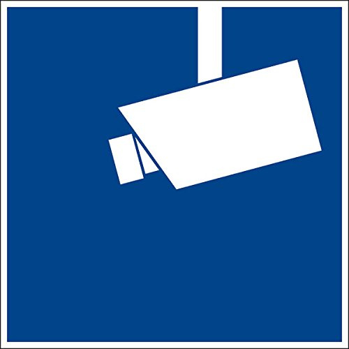 Video Infozeichen - DIN Hinweis Videoüberwachung Größe (BxH): 10,0 x 10,0 cm PVC-Folie, selbstklebend