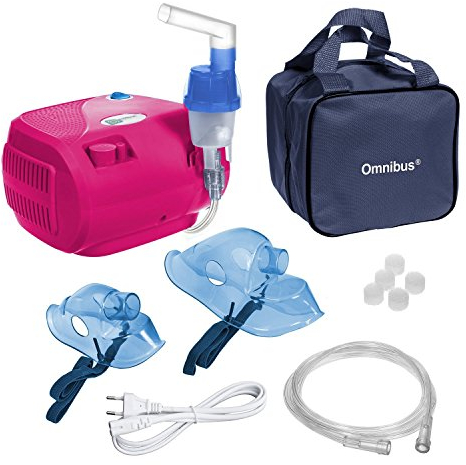 Omnibus BR-CN116B inhalateur Aérosol Therapie Compresseur de inhalation (rose)