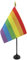 AZ FLAG - Tischflagge Regenbogen - 15x10 cm Goldene Splitze - Schwul Tischfahne 10 x 15 Cm - Flaggen