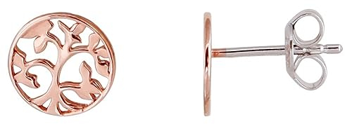 XENOX Ohrringe XS2910R Damen Ohrstecker Lebensbaum Symbolic Power Sterling-Silber 925 Rose