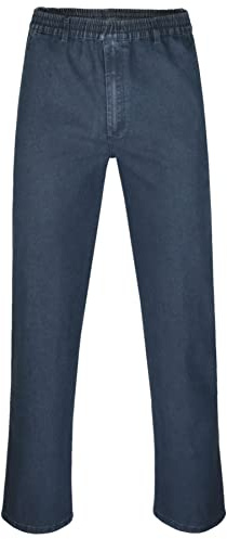 T-MODE Herren Jeans Stretch Schlupfhose Schlupfjeans ohne Cargo-Taschen-Dunkelblau-XL