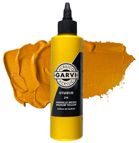 ACRÍLICO GARVI STUDIO 200ML 214 AMARILLO MEDIO