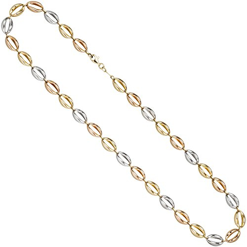 Jobo Damen-Halskette aus 14 Karat 585 Gold tricolor 45 cm