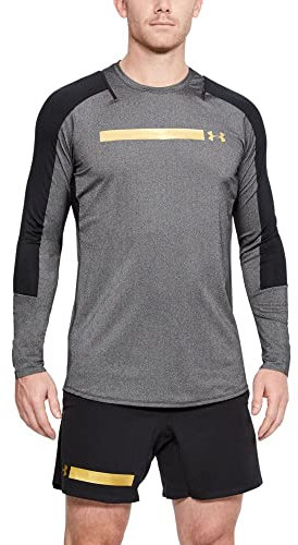 adidas Men HeatGear Perpetual Training T-Shirt - Grey/Black, Medium