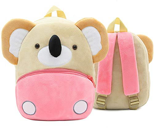 VINBAGGE Nette Kleine Kleinkind Kinder Rucksack Plüsch Tier Cartoon Mini Kinder Tasche für Baby Mädchen Junge Alter 1-3 Jahre - Koala