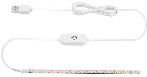 tooloflife TF USB Sewing Machine Light 5V 3.6W Super Bright 30cm LED Sewing Strip Light with Touch Dimmer IP55 Waterproof 30CM for Cabinet TV Background Fit All Sewing Machines