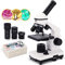 Mikroskop, zusammengesetztes Monokular-Mikroskop, 40 x 2000 x, für Kinder, Erwachsene und Studenten, präzise biologische Wissenschaft, Bildung mit Kits für Erwachsene