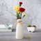 Dasing Keramik Vase Matt, WeißE Keramik Vase Minimalistischen, Moderne Innen Einrichtung Porzellan Vase Design für Modernes Tischregal, Heimdekoration