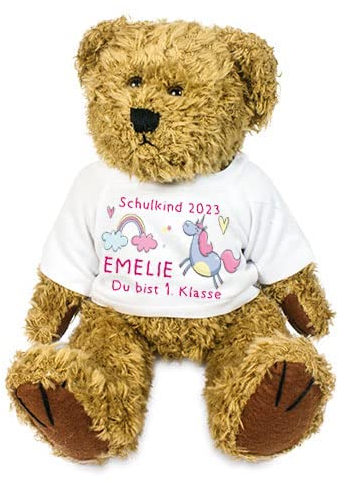 Kilala Bär Kuscheltier für die Zuckertüte befüllen Topping Schultüte Mädchen (Einhorn)