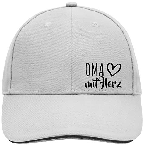 Huuraa Baseball Cap Oma mit Herz Geschenk Dark Grey/White Oma Geschenkidee