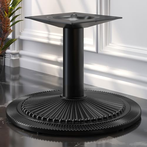 GGMMÖBEL Maxim | Bistro Lounge Tischgestell | Schwarz | Fuß: Ø 45 cm | Säule: 7,6 x 40 cm | Tischgestell Rund, Tischgestell Gastro