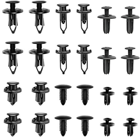 MEISO 190 Pièces Clips Voiture, Rivet Clip Plastique Voiture Réparationn Automobile, Rivets en Plastique Attaches, Rivet Clip Plastique Fixation Universel Auto Panneaux Garniture de Portière