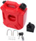 Qezodsx Rouge 3L RéServoir de Carburant de Secours en Plastique Essence Voiture Conteneur de Rechange RéServoirs D'Essence Bidon ATV UTV