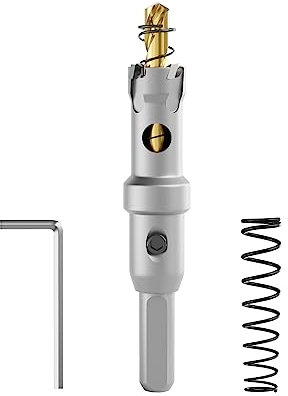 CSOOM Scie-cloche en carbure de tungstène haute performance, coupe-trous TCT. Acier inoxydable et grille métallique sont le choix idéal (16mm)