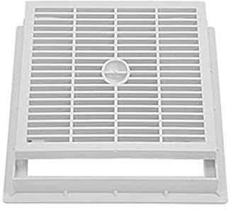 Caditoia griglia chiusino coperchio grigliato 20x20 con telaio PP plastica pvc anti UV maglia antitacco grigio Super Made in Italy