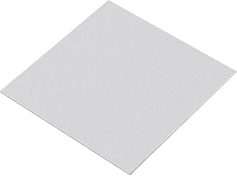 sourcing map Hoja de aluminio 1060, placa de aluminio rectangular de 120 mm x 120 mm, 2 mm de grosor, con película protectora