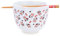 Sanrio Hello Kitty x Nissin Cup Noodles Ceramic Ramen Bowl and Chopstick Set