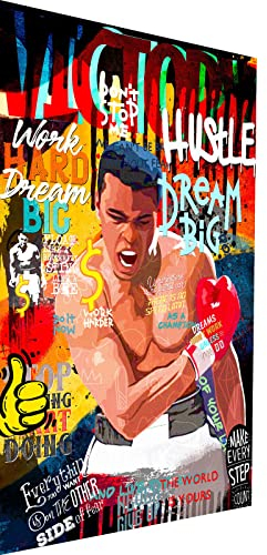Magic Canvas Art Mike Tyson Boxer Popart Leinwandbild 1- teilig Hochwertiger Kunstdruck Wandbilder – B8451, Material: Poster ungerahmt, Größe: 40 x 30 cm
