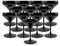 DOJA Barcelona | Verre Cocktail Plastique | Pack 12 | Verre Piscine | 180X120,5X3mm | Plastique Noir Incassable Polycarbonate | Verre a Cocktail 40CL | pour Gobelet Plastique Reutilisable, Verre a Vin