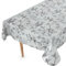 ANRO Wachstuch Tischdecke abwaschbar Wachstischdecke Plastik-Tischdecke Meterware edel glänzend eckig rund oval 180 x 140cm Schnittkante Pionen Silber