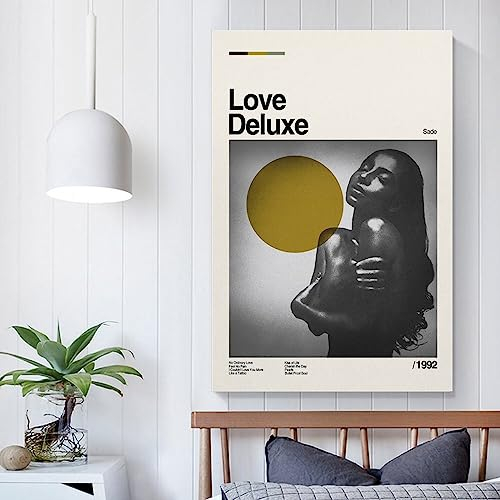 TALLJO Sade Love Deluxe-Leinwand-Poster, Wanddekoration, Kunst, Gemälde, Wohnzimmer, Schlafzimmer, Dekoration, Geschenk, ungerahmt, 30 x 45 cm