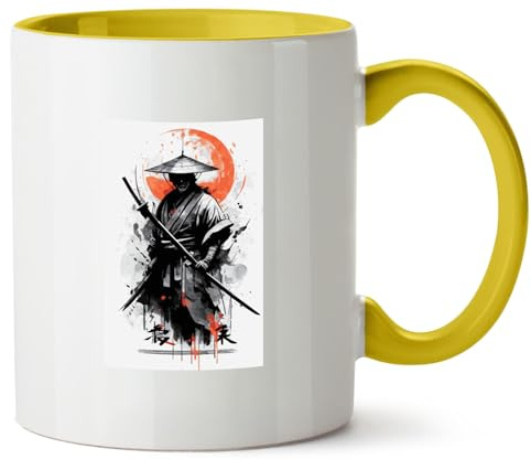 Hippowarehouse Japanese Art Samurai Vintage Fighter 2 Printed Mug Various Colour Options Ceramic Cup Kitchenware 11oz