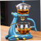 Tetera magnética Tetera de vidrio de borosilicato alto con base de ciervos Infuser Juego de té automático elegante Tetera de vidrio resistente al calor para la casa de té de la oficina en casa, teter