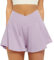 Friptspyg Hosenrock Damen Kurze Sporthose Damen Sport Shorts Kurz Laufshorts 2 in 1 mit Tasche V High Waist Sommer Stretch Tennis Shorts, Lotus Lila M