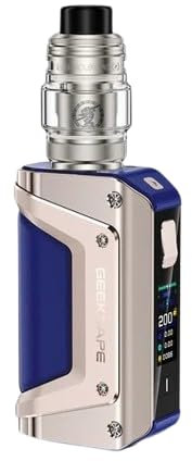 TVDC Geekvape Aegis L200 Legend 3 Kit, 5-200W Output Range, 1.08″ TFT Colour Display, Micro USB Type-C Port | Battery Not Included, 2ml Cartridge No Nicotine (Golden Blue)