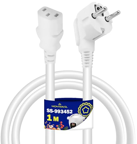 Cable Alimentation 1 m pour Multicuiseur avec Le Code Original SS-993452 pour Moulinex pour Tefal pour Krups - Garantie de 10 Ans - MONTERAL
