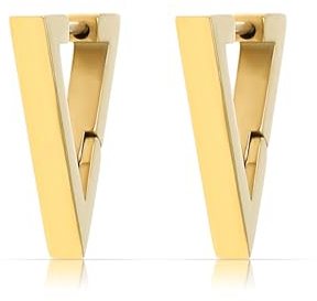 Made by Nami Creolen Gold Damen Dreieckig aus Edelstahl Wasserfester Schmuck Geschenk Freundin (Dreieck Gold)