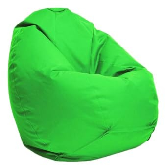 Bruni Sitzsack Classico M in Grün – Sitzsack mit Innensack zum Zocken & Lesen, Abnehmbarer Bezug, lebensmittelechte EPS-Perlen als Bean-Bag-Füllung, aus Deutschland