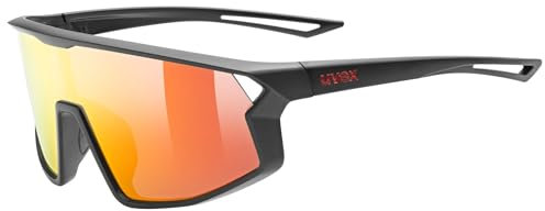 uvex skyrise jr. - Sportbrille für Kinder - starker Schutz vor Sonnenstrahlung - 100% UVA-, B, C Schutz - black matt - one size