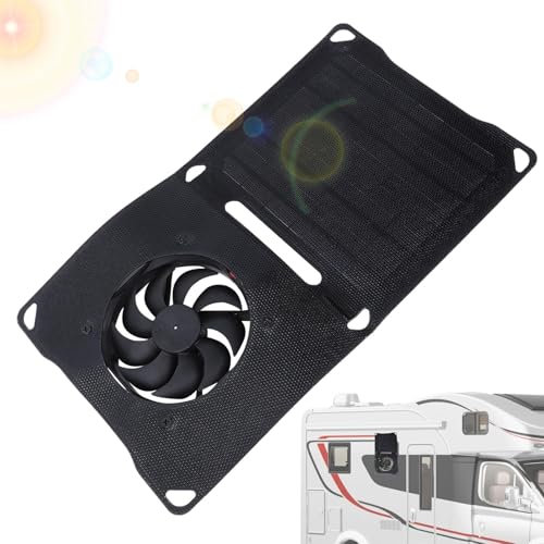 GjnjfdF Ventilateur solaire pour fenêtre de voiture - Ventilateur d'extraction solaire pour fenêtre de voiture - Favorise la circulation de l'air à l'intérieur de la voiture