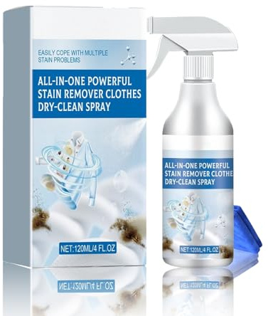 All-in-One Powerful Stain Remover Clothes Dry-Clean Spray, Nichtionischer Fleckenentferner für die Wäscheaktiver, Upgraded Fleckenentferner Kleidung, Wäschefleckenentferner für Kleidung (1PC)