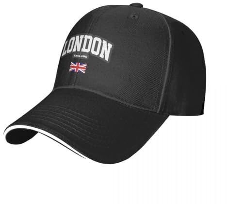 Baseballkappe Mit London-England-Flagge Für Männer Und Frauen – Verstellbare Baseballkappe Für Den Urlaub Für Männer Und Frauen, Atmungsaktive Dad-Mütze Im Street-Style, Unisex, Frühlings-