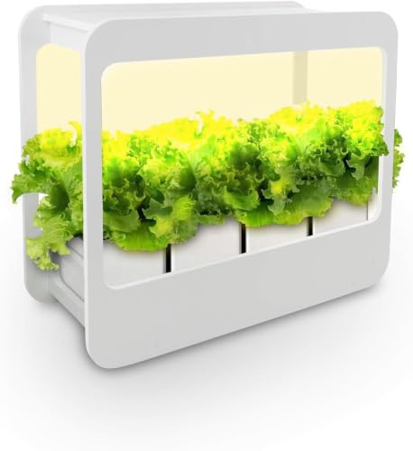 Nutriluce Mini invernadero de interior con luces LED y temporizador automático, ideal para cultivo interior de plantas aromáticas y hortalizas pequeñas, invernadero para huerto inteligente, idea