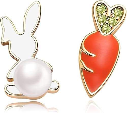Ohrringe Ostern 1 Paar Hasen Osterohrringe Schmuck Hase Oster Damen Mädchen Karotte Ohrringe Geschenk für Tochter, Frau, Freundin, Bestie