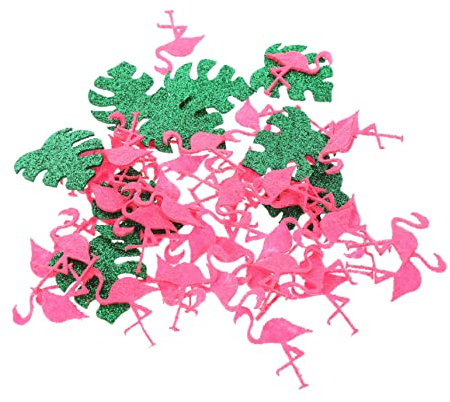 Gatuida Elegantes Tischkonfetti – Flamingo-Design Hawaii-tischdeko Monstera-Design-konfetti Zum Basteln Und Dekorieren