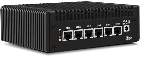 CWWK Mini PC Pentium 8505 Firewall, 6 Ports i226-V 2.5GbE LAN, Mini Ordinateur OPNsense, F17 sans Ventilateur, sans RAM/SSD/OS, PCIe3.0 x4, USB-C, 3 écrans, MicroSD, M.2 E-Key