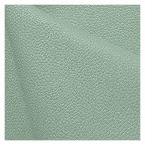 Tessuto in Ecopelle Finta Pelle al Metro 100x140cm Tessuto in PU Vinile Similpelle per Cucito Fai da Te, Riparazione Divano, Coprisedili, Borsa Materiale Fai da Te(Light green,1.4x3m)