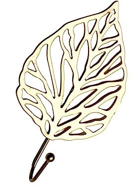 ULTECHNOVO 1 Pieza gancho de hoja percha llave largo colgador en forma de hoja pequeño Ganchos colgantes de pared Ganchos de pared únicos Gancho de decoración hierro forjado