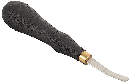 Gadpiparty Lima De Mano Plana De Afilado De Acero Inoxidable Certificada, Con Mango Ergonómico Antideslizante, Herramienta Para Pulir Cuero, Uso Artesanal Profesional, Tamaño 5 Mm, Paquete Único