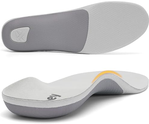 Leebey Solette Ortopediche Uomo Donne Supporto per Arco Plantare Piede Piatto Scarpe Plantari Ortopedici per Fascite Plantare, Sperone Calcaneare, Piedi Piatti, Dolore al Piede Grigio 41/42 EU